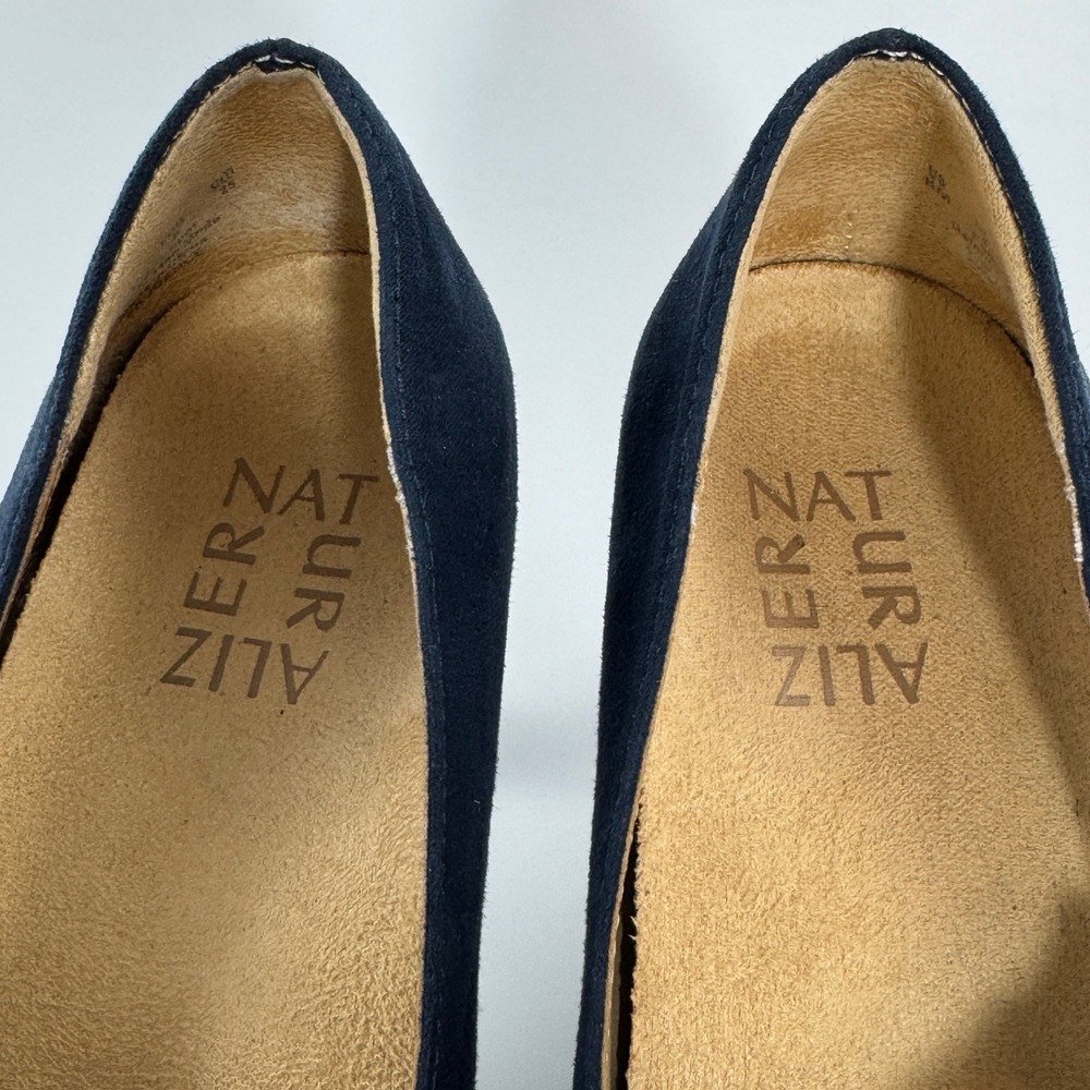 Naturalizer Prudence Navy Blue Suede Double Strap Mary Jane Heels Pumps Size 8M - Picture 7 of 8